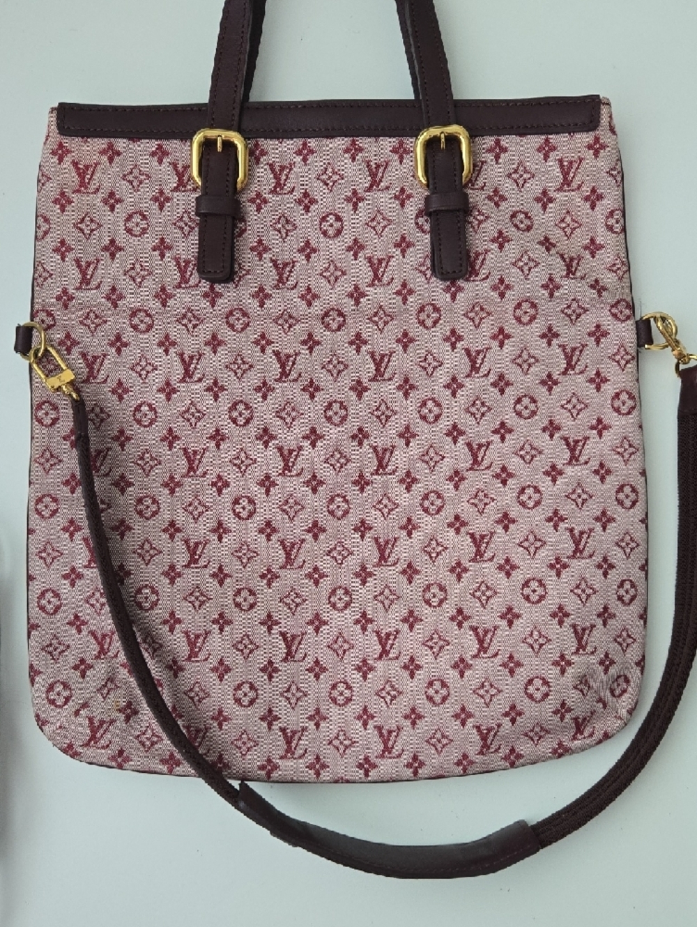 Louis Vuitton Garnet Monogram, Burgundy Trim Tote Bag - Picture 2 of 9